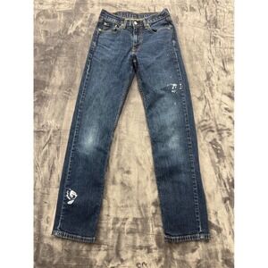 Levi's 550 Relaxed Fit Jeans Mens 30x34 Blue Dark Wash Paint Splatter Workwear